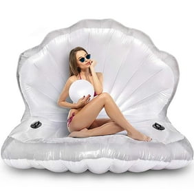 Intex Giant Inflatable Seashell Island Lounger Ride-on Swimming Pool Lake Float for sale online